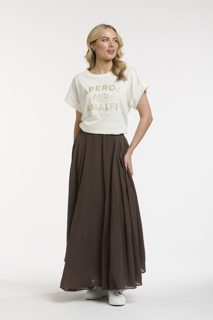 Glitter Campari Tee Gold