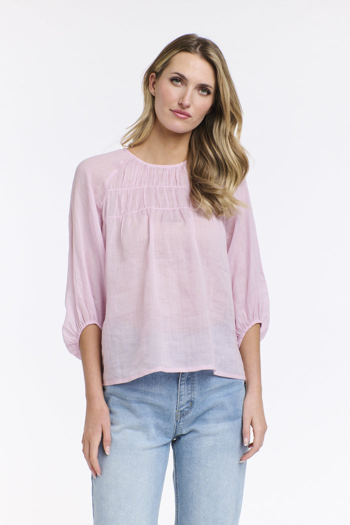 Eden Smock Top Pink Pearl