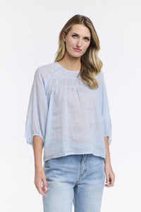Eden Smock Top Ice Blue