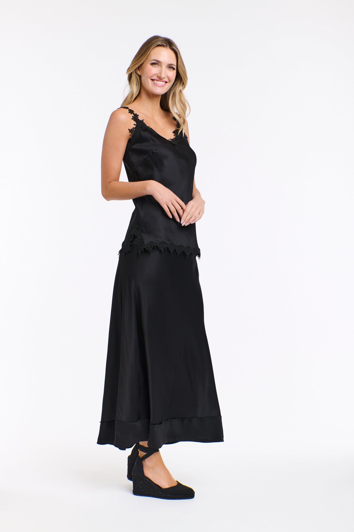 Annelise Lace Cami Black