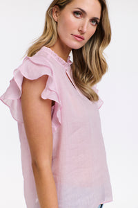 Alannah Flutter Top Pink Pearl