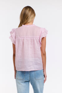 Alannah Flutter Top Pink Pearl