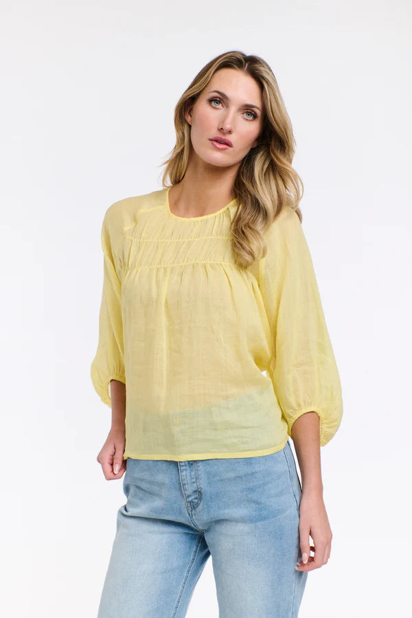 Eden Smock Top Lemon