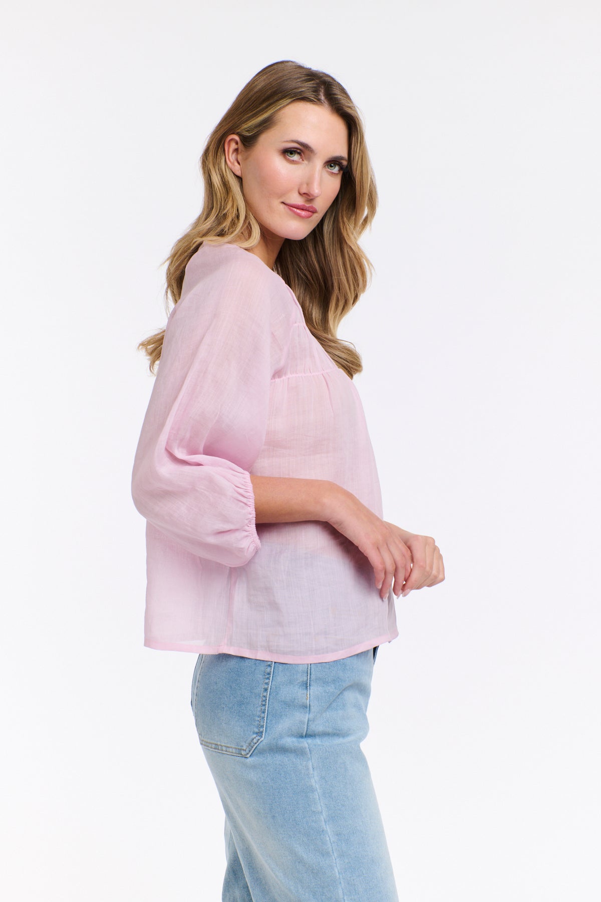 Eden Smock Top Pink Pearl