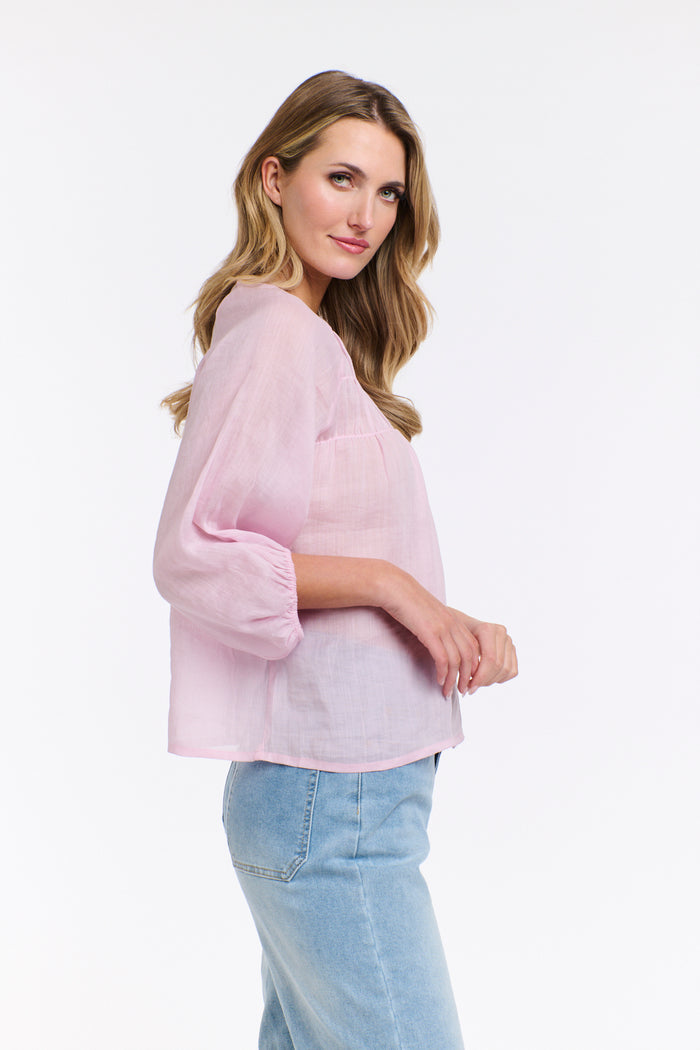Eden Smock Top Pink Pearl