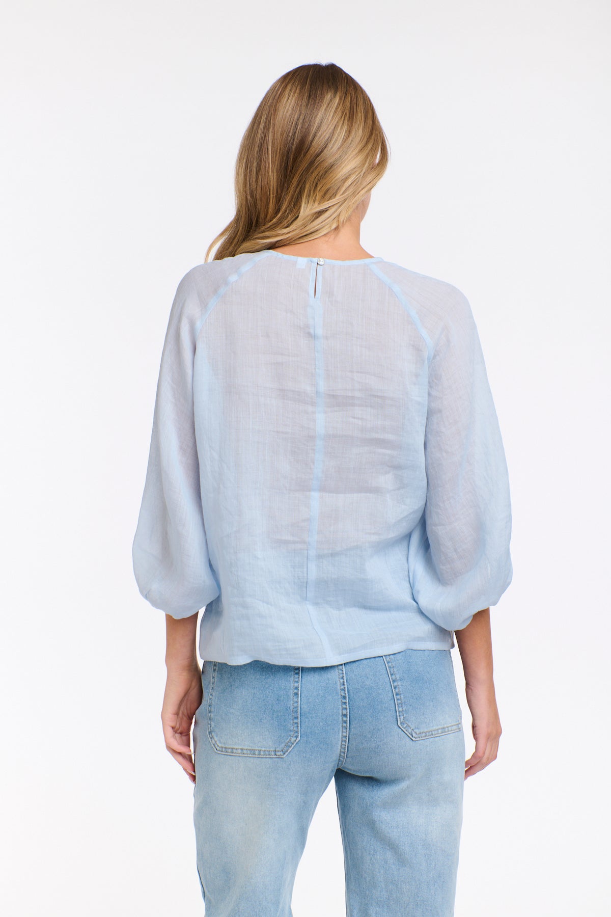 Eden Smock Top Ice Blue
