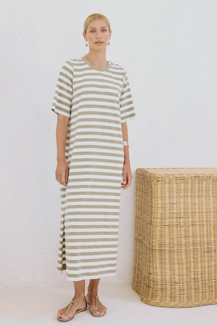 Studio Stripe Dress Olive