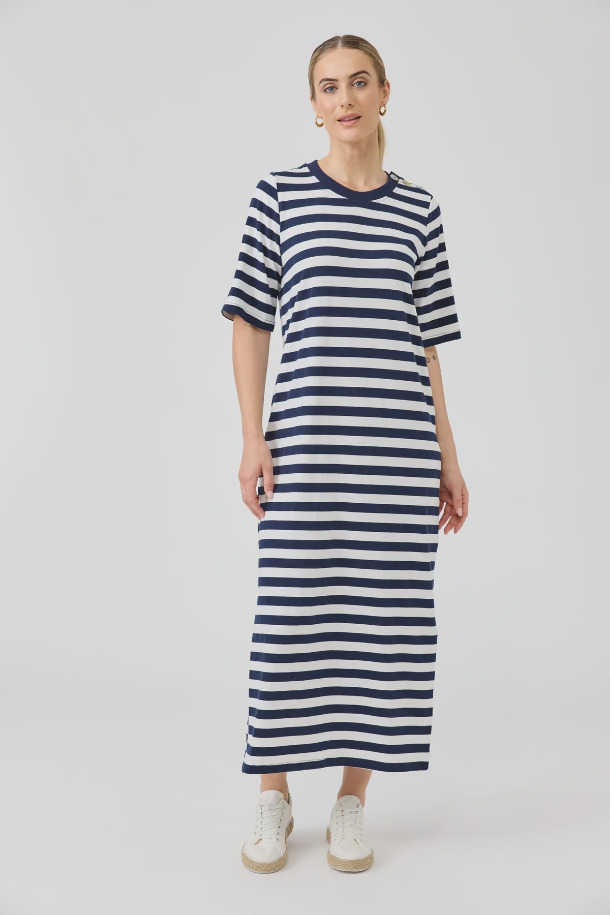 Studio Stripe Dress Navy