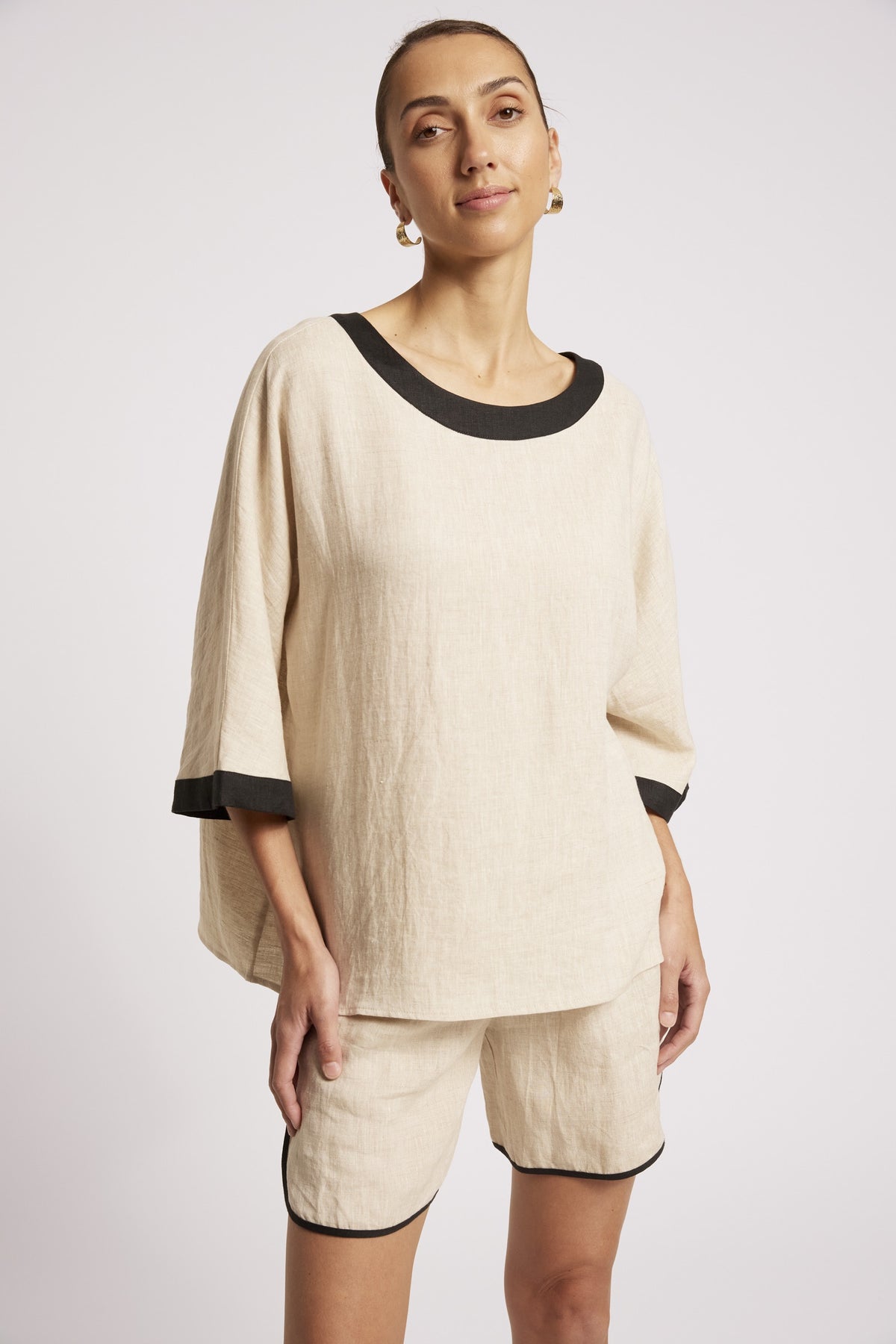 Maris Relaxed Splice Top Tusk  Black O/S