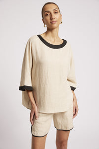 Maris Relaxed Splice Top Tusk  Black O/S
