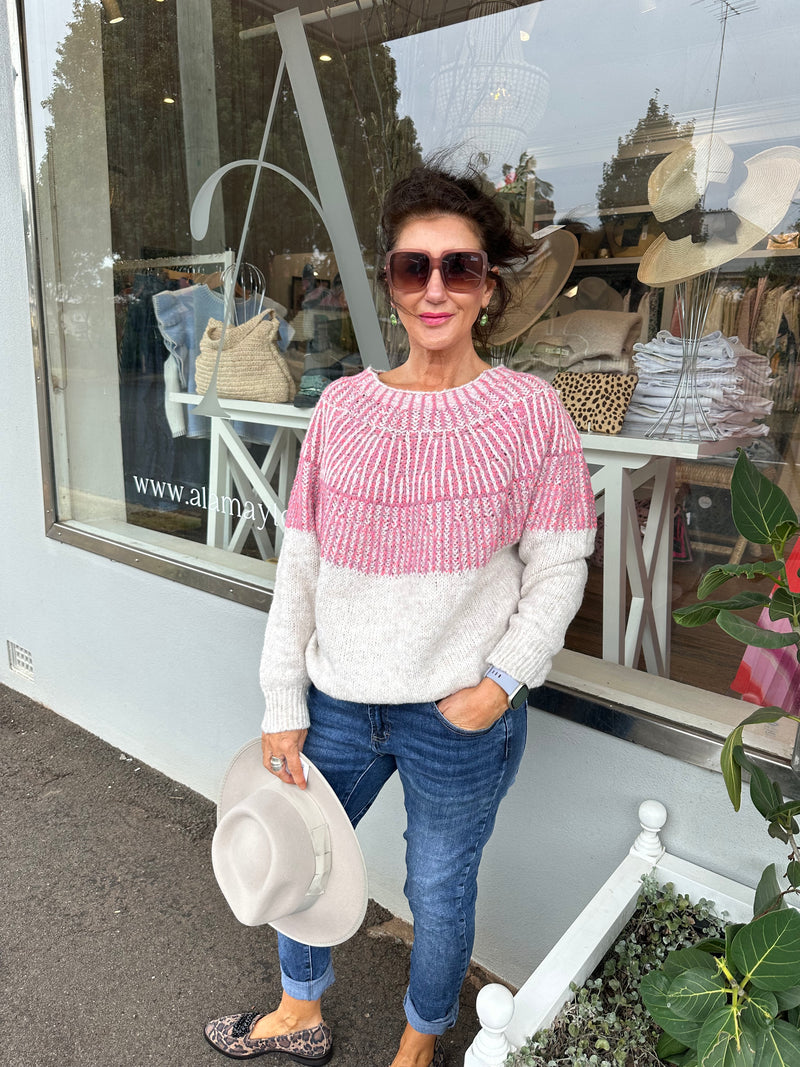 Yoke Jumper Beige O/S
