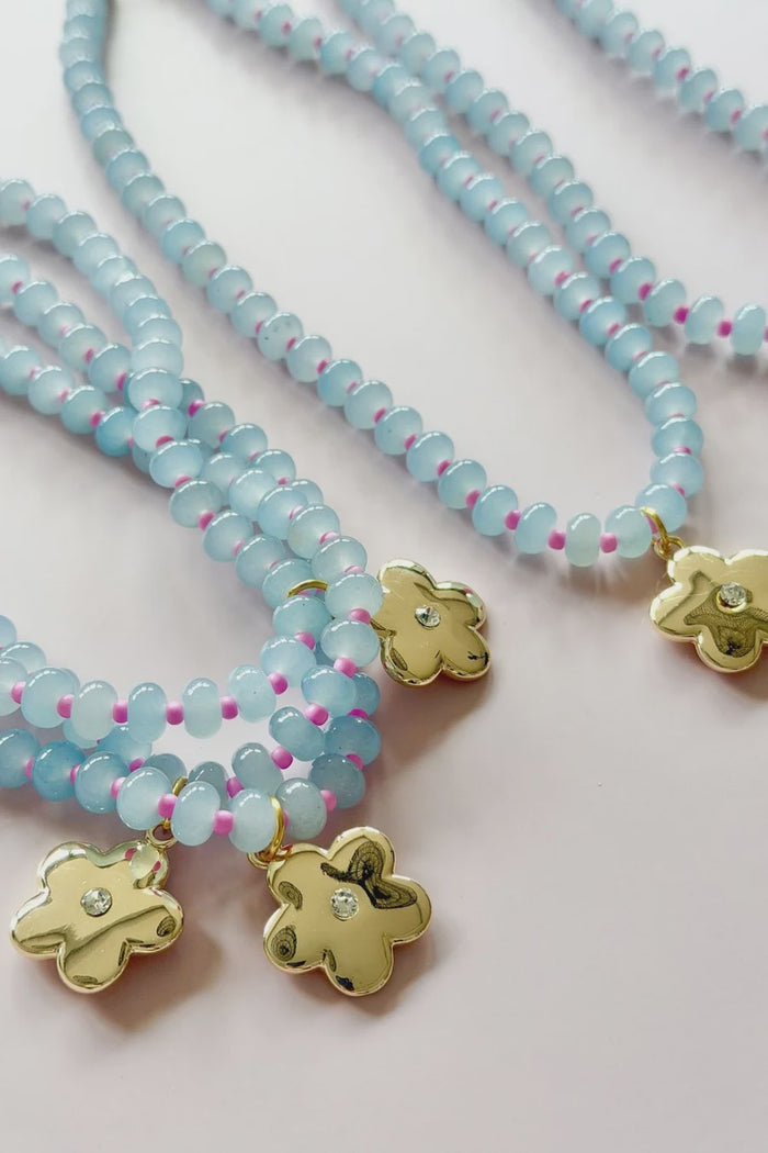 Pale Grey Gem Necklace