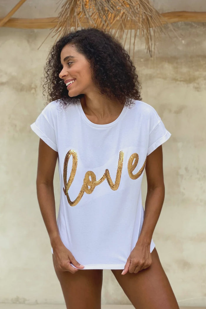 Renee Loves Tee Gold