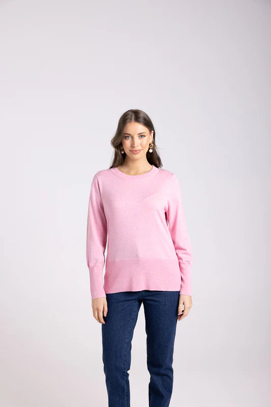 Merino Cotton Crew Pink