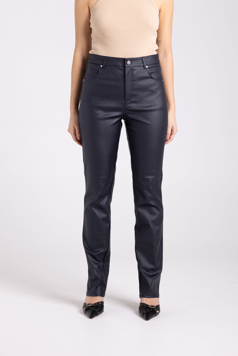 Metallic Stretch Jean Navy