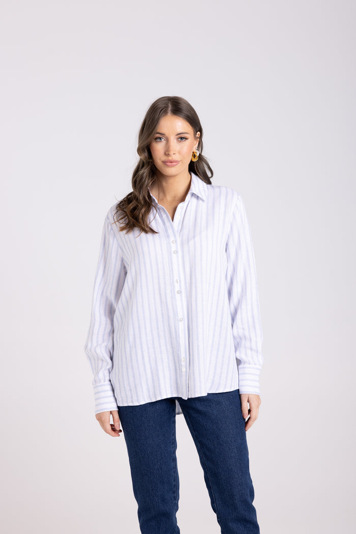 Stripe Shirt Blue White