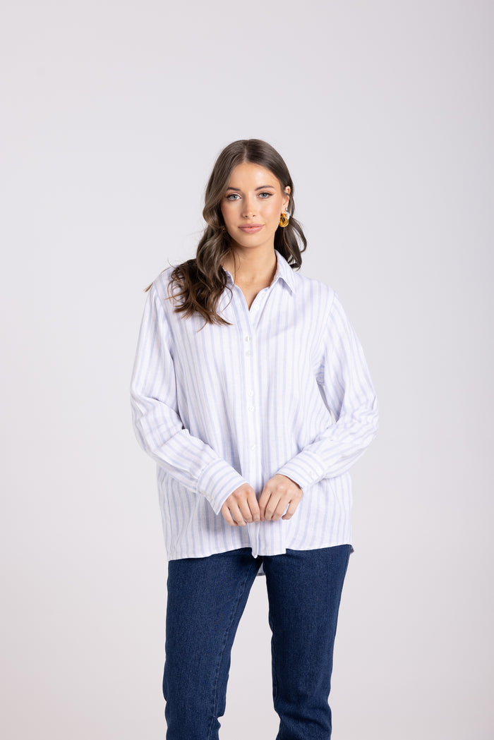 Stripe Shirt Blue White