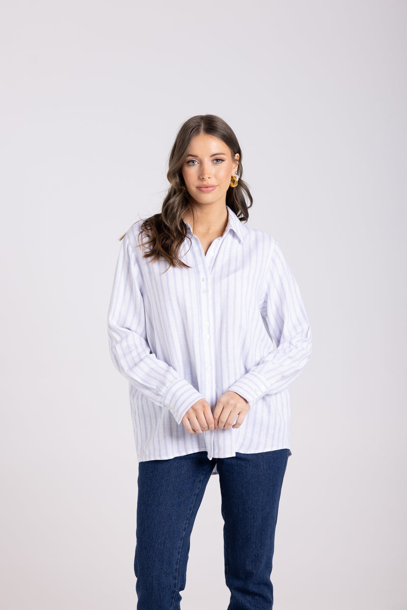 Stripe Shirt Blue White