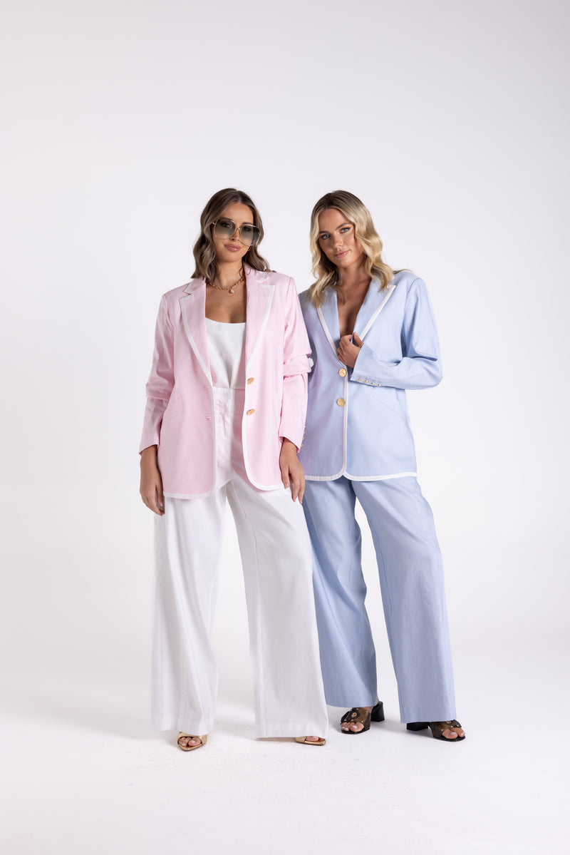 Pink Blazer w Trim