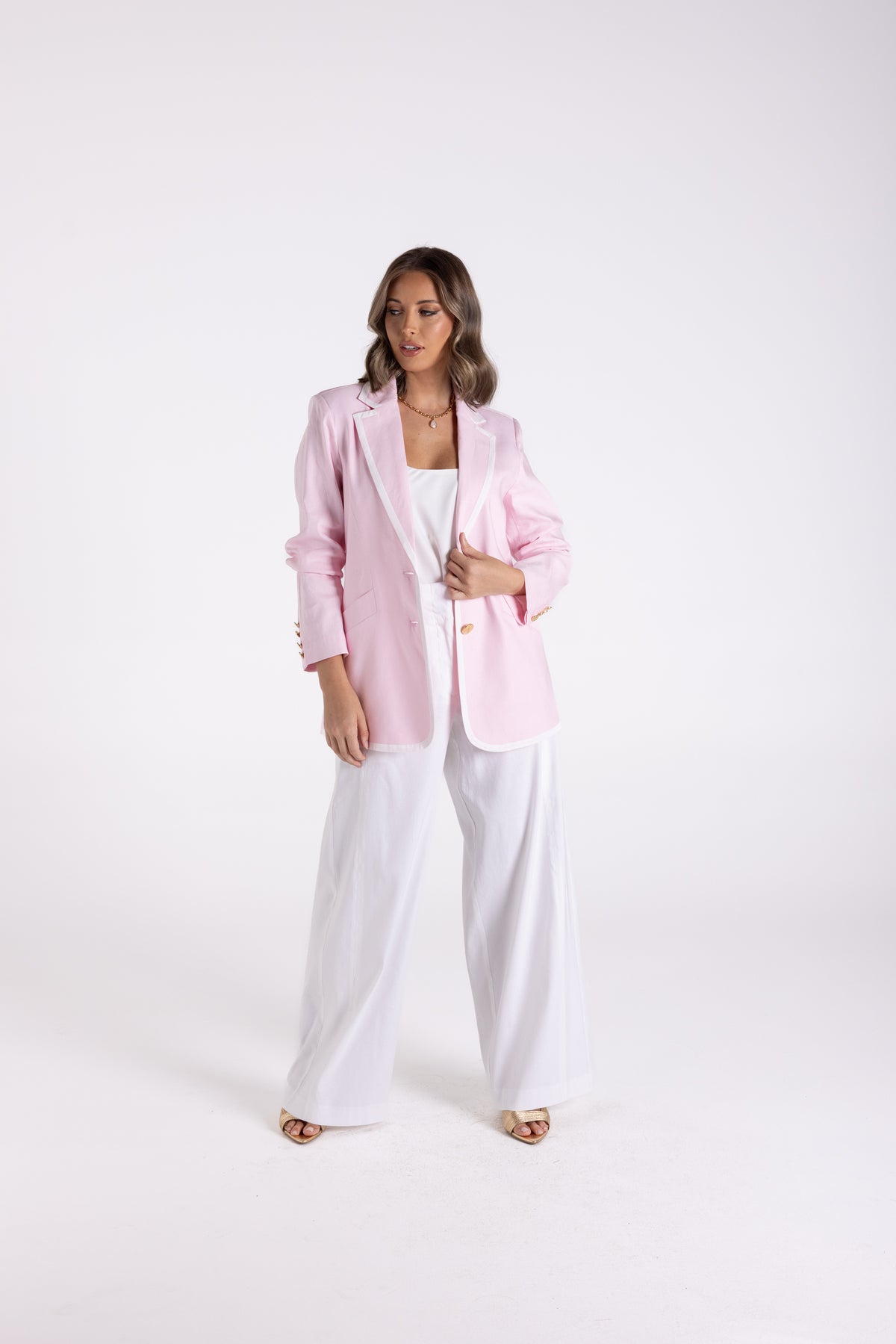 Pink Blazer w Trim