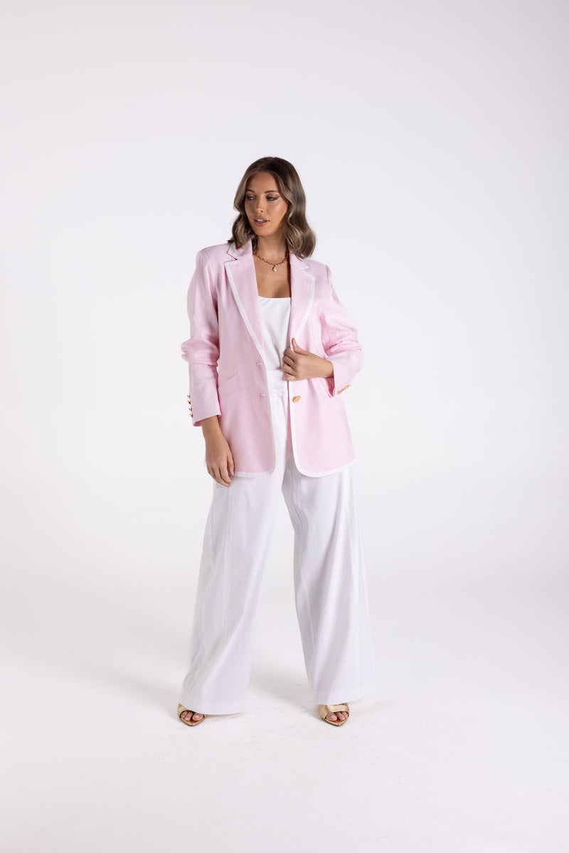 Pink Blazer w Trim