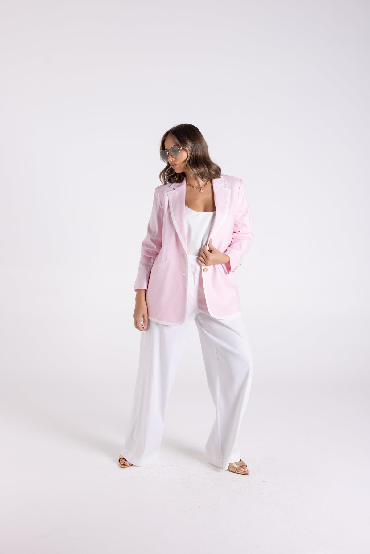 Pink Blazer w Trim