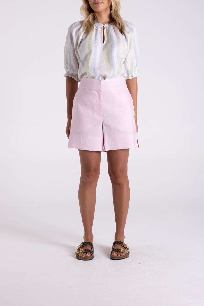Linen Shorts Pink