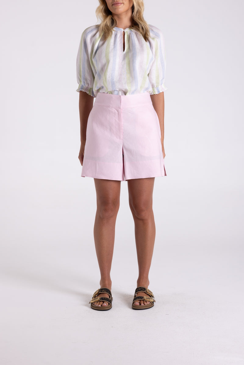 Linen Shorts Pink