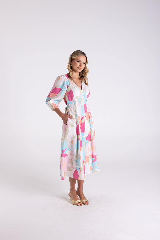 Anna Print Midi Dress