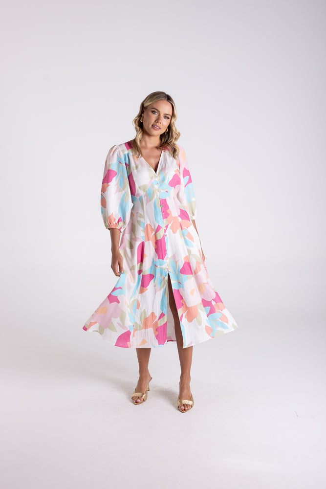 Anna Print Midi Dress