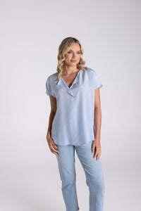 Silk Top Ice Blue