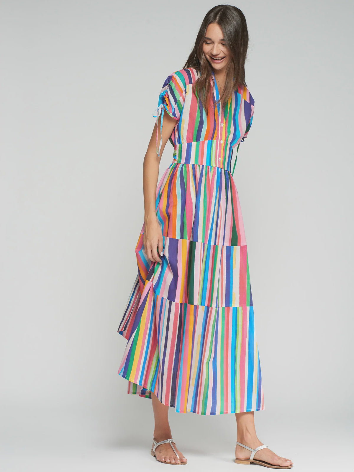 Linda Dress Multi Stripes