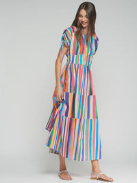 Linda Dress Multi Stripes