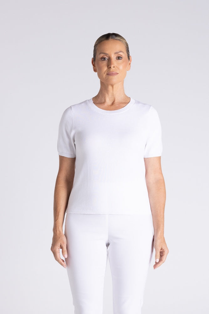 Cotton Knit Shirt White