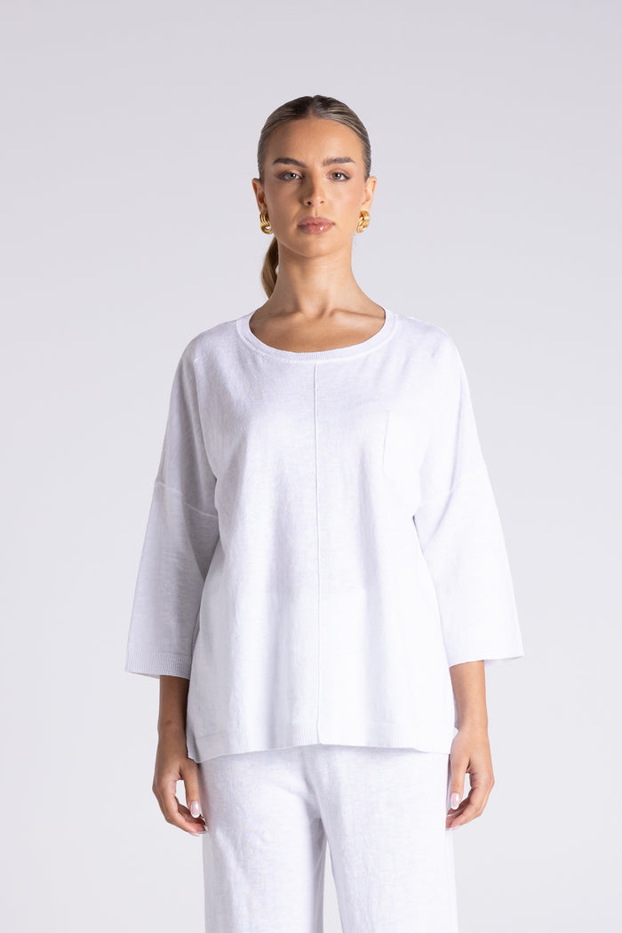 Pippa Knit Top White