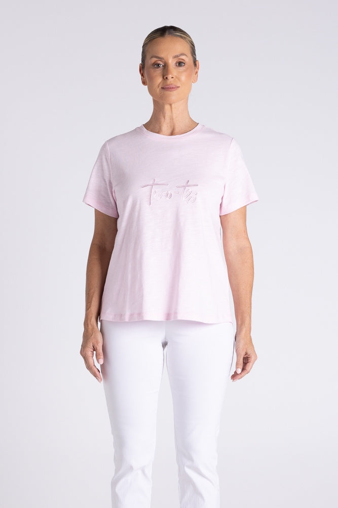 Crew Neck Tee Soft Pink