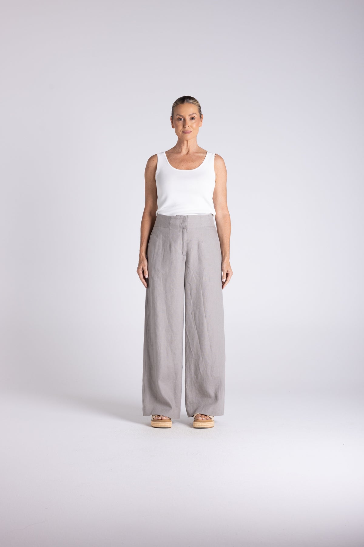 Abby Wide Leg Pant Dove