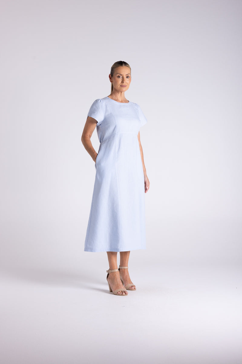 Mary Midi Dress Cornflower