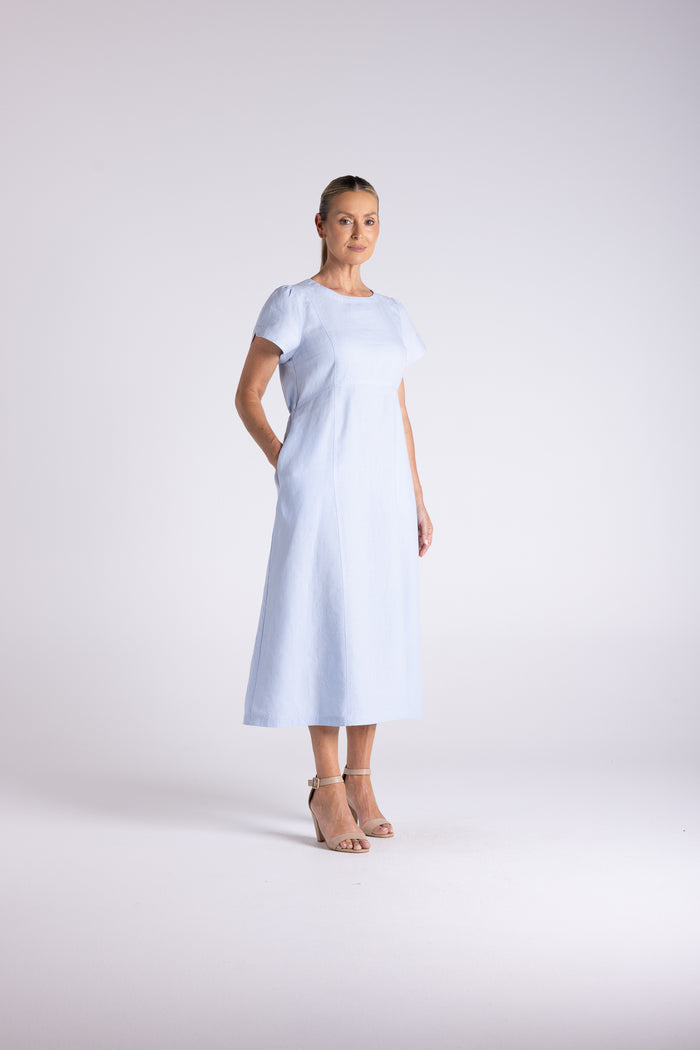 Mary Midi Dress Cornflower