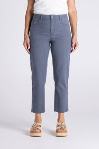 Mini Stripe 7/8 Slim Jean Navy White