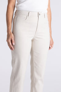 Mini Stripe 7/8 Slim Staw White