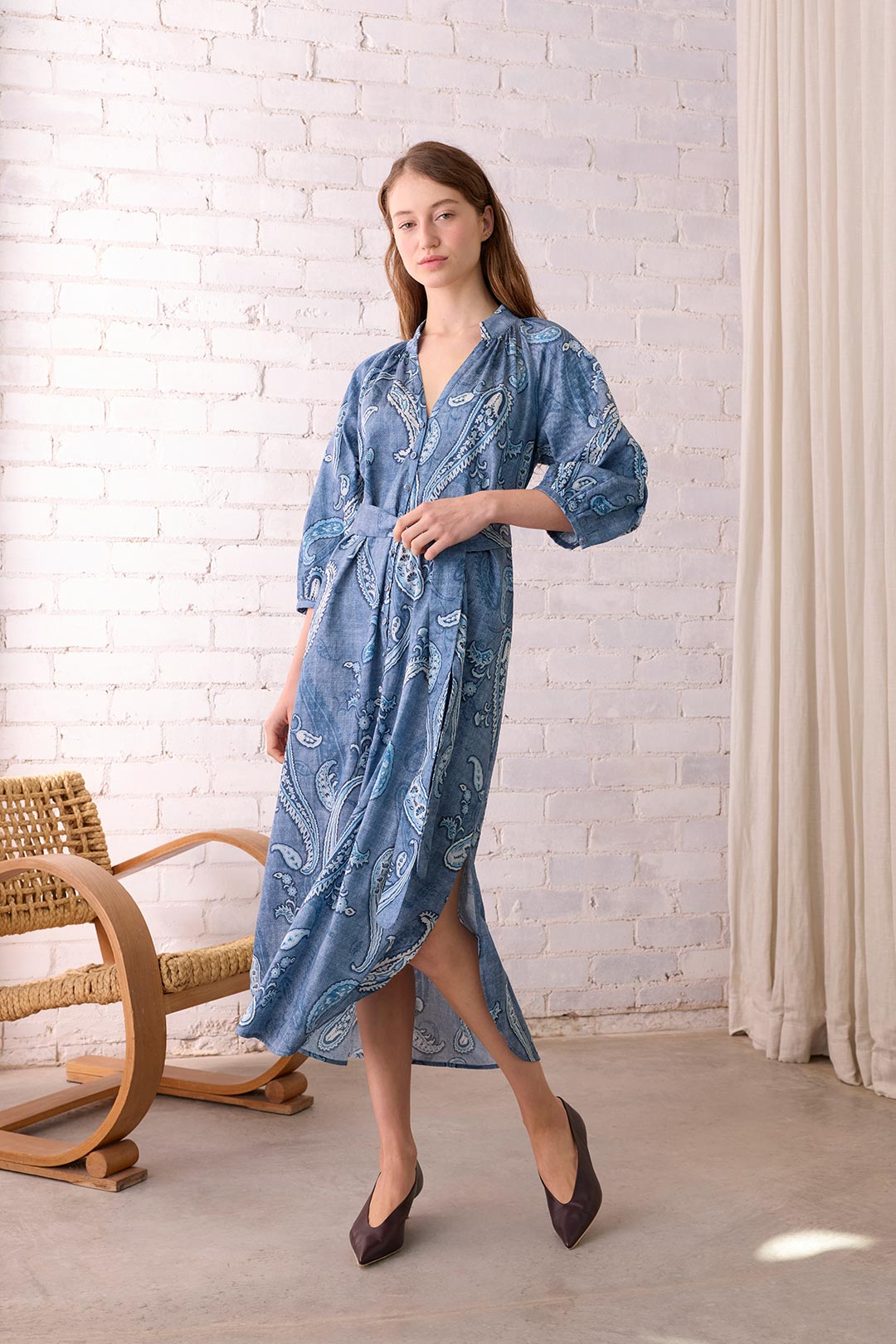 Indi Fleetwood Midi Dress Denim