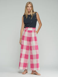 Marian Pink Gingham Pants