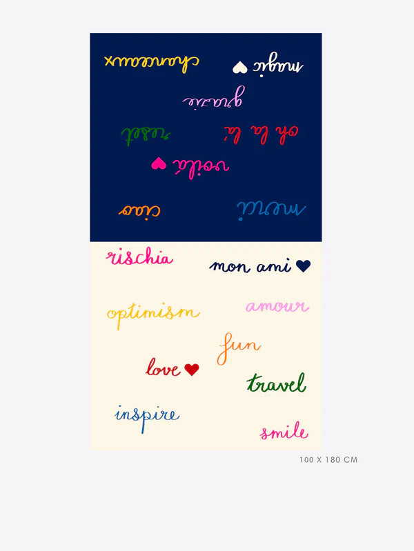 Foulard Multi Words Scarf