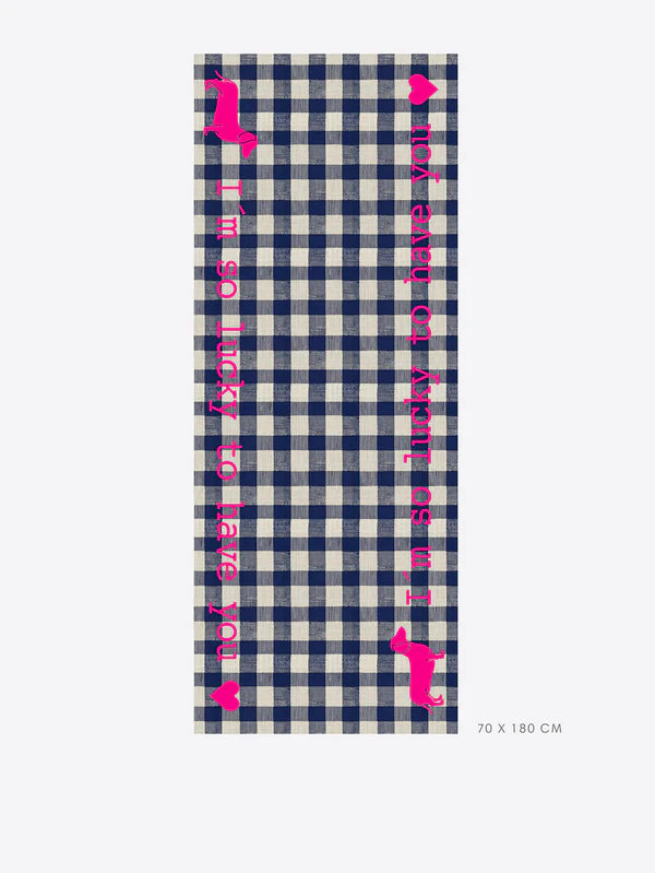 Gingham Dog Scarf