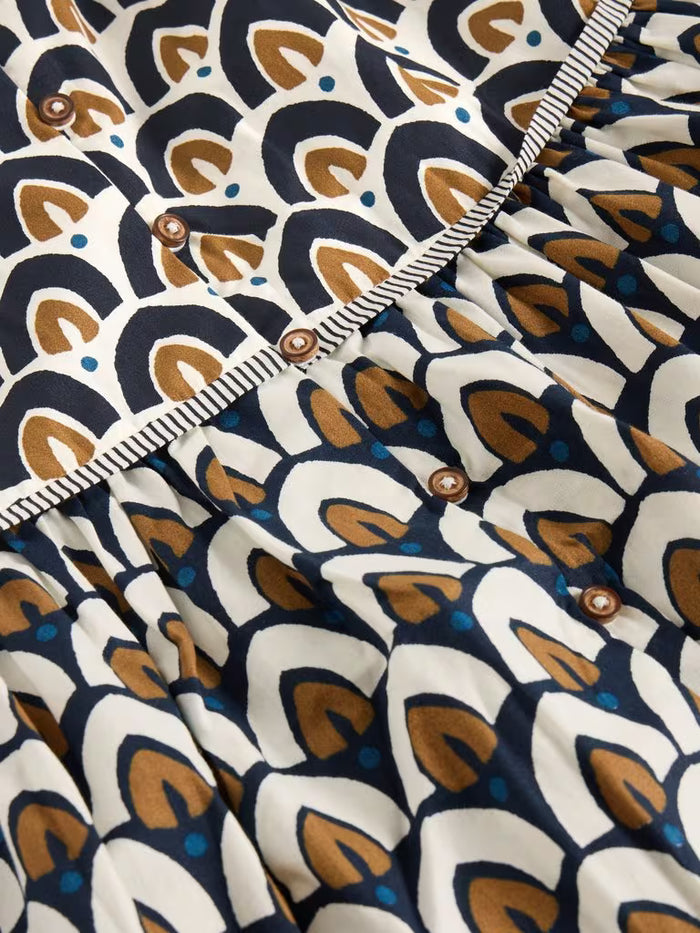 Ariel Print Midi Skirt