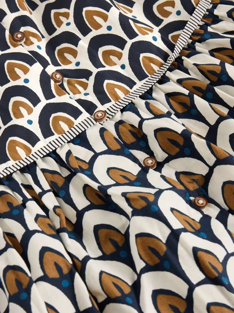 Ariel Print Midi Skirt