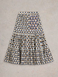 Ariel Print Midi Skirt