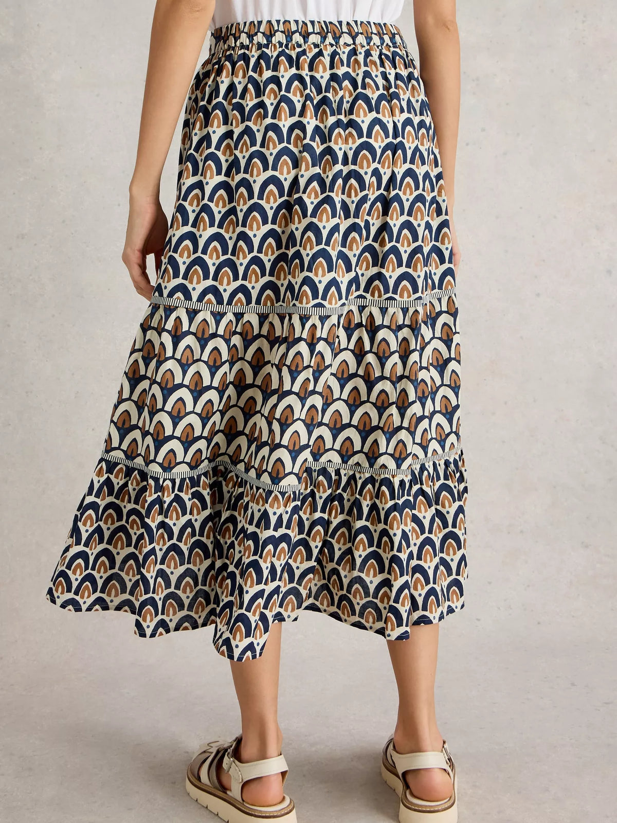 Ariel Print Midi Skirt