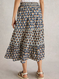 Ariel Print Midi Skirt